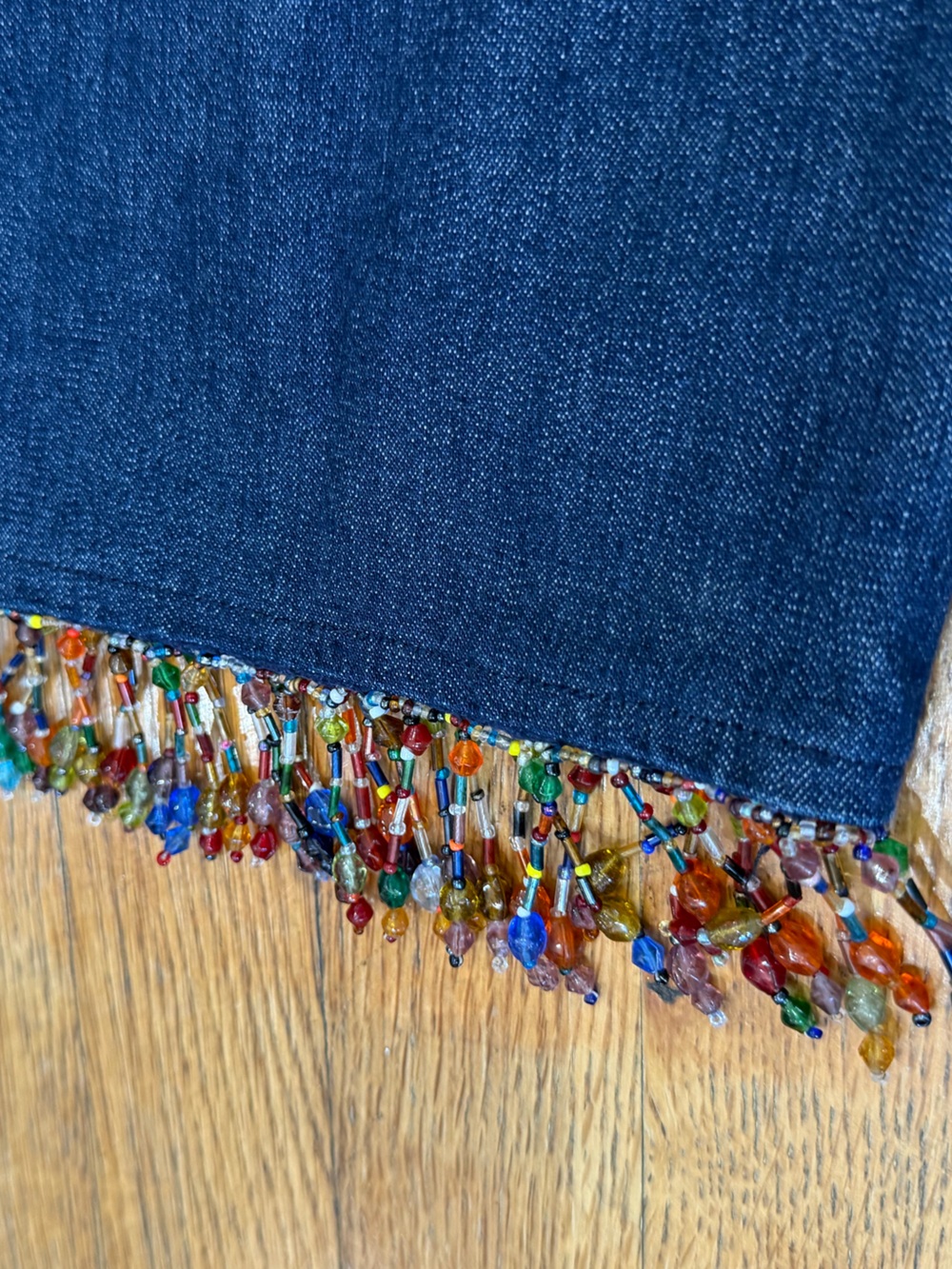 RARE Miss Sixty Jean capri with beaded fridge bottoms - Picture 14 of 14